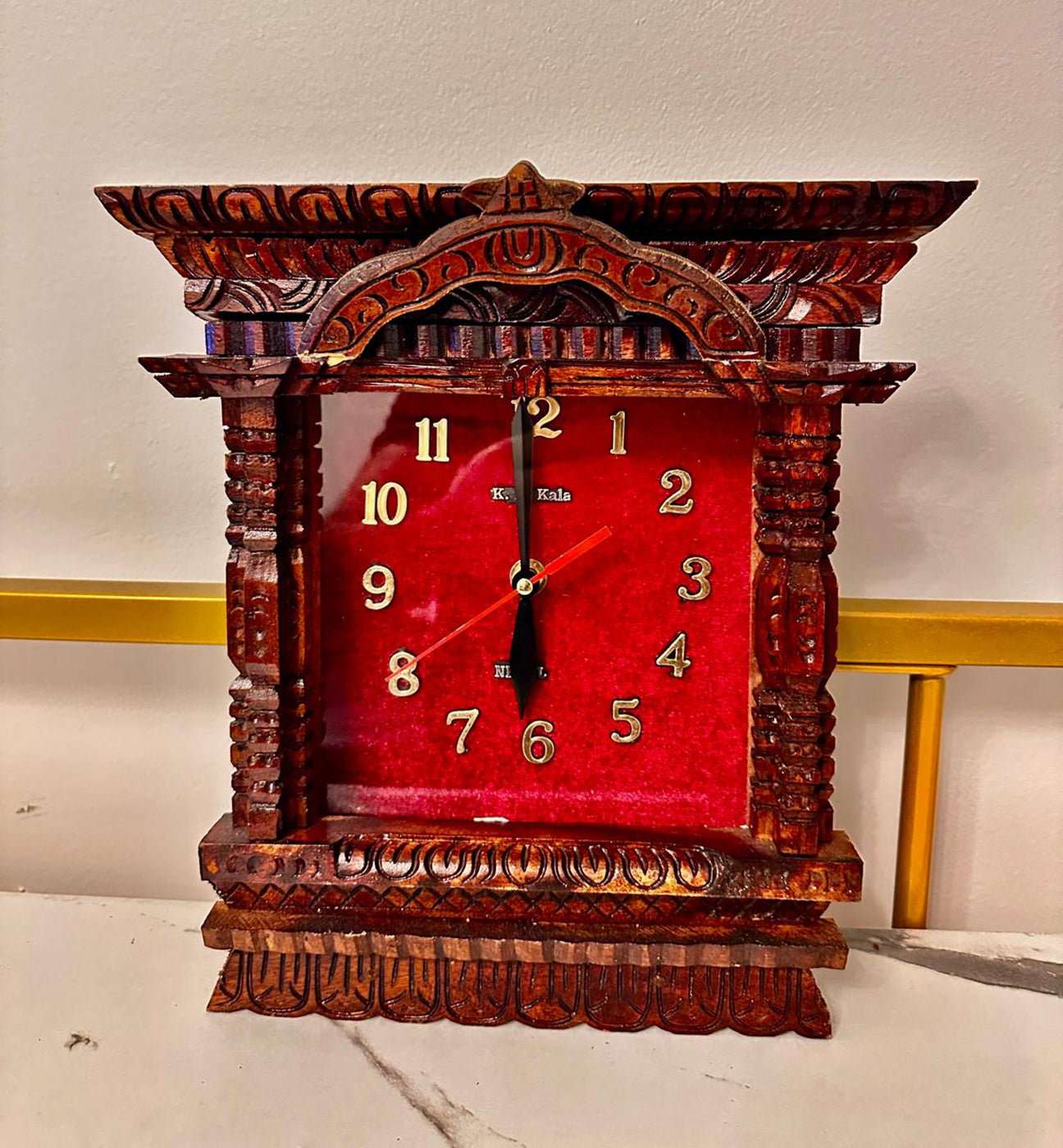 Hand Made Design Wood Wall Clock For Living, Office Decoration